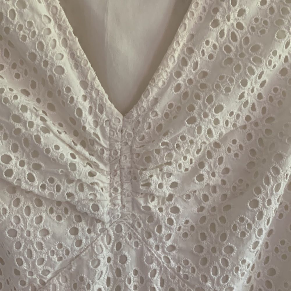 Jack Wills White Eyelet Sleeveless Dress Sz 2 - Picture 3 of 8